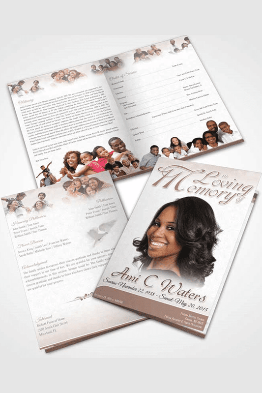 Purity Collection Colors Obituaries - 4 and 8 Pages Bifold- 8.5x11 and 11x17 is priced at 100 - Freedom Printing