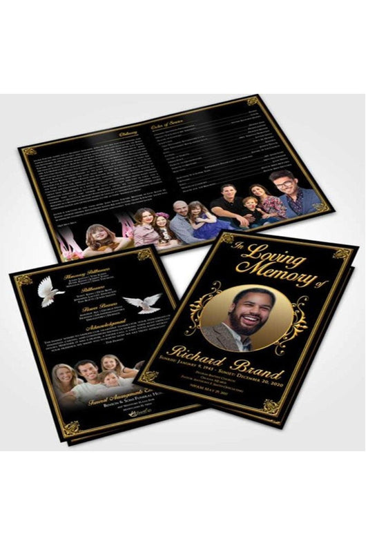 Class Collection Colors Obituaries - 4 and 8 Pages Bifold- 8.5x11 and 11x17 is priced at 100 - Freedom Printing