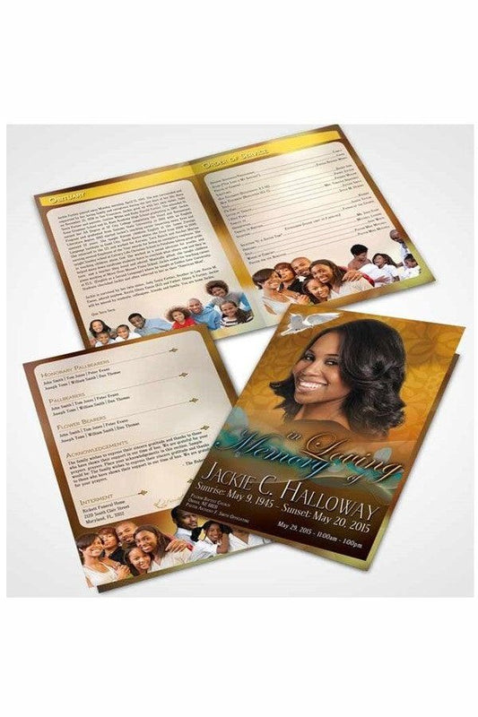 Divinity Collection Colors Obituaries - 4 and 8 Pages Bifold- 8.5x11 and 11x17 is priced at 100 - Freedom Printing