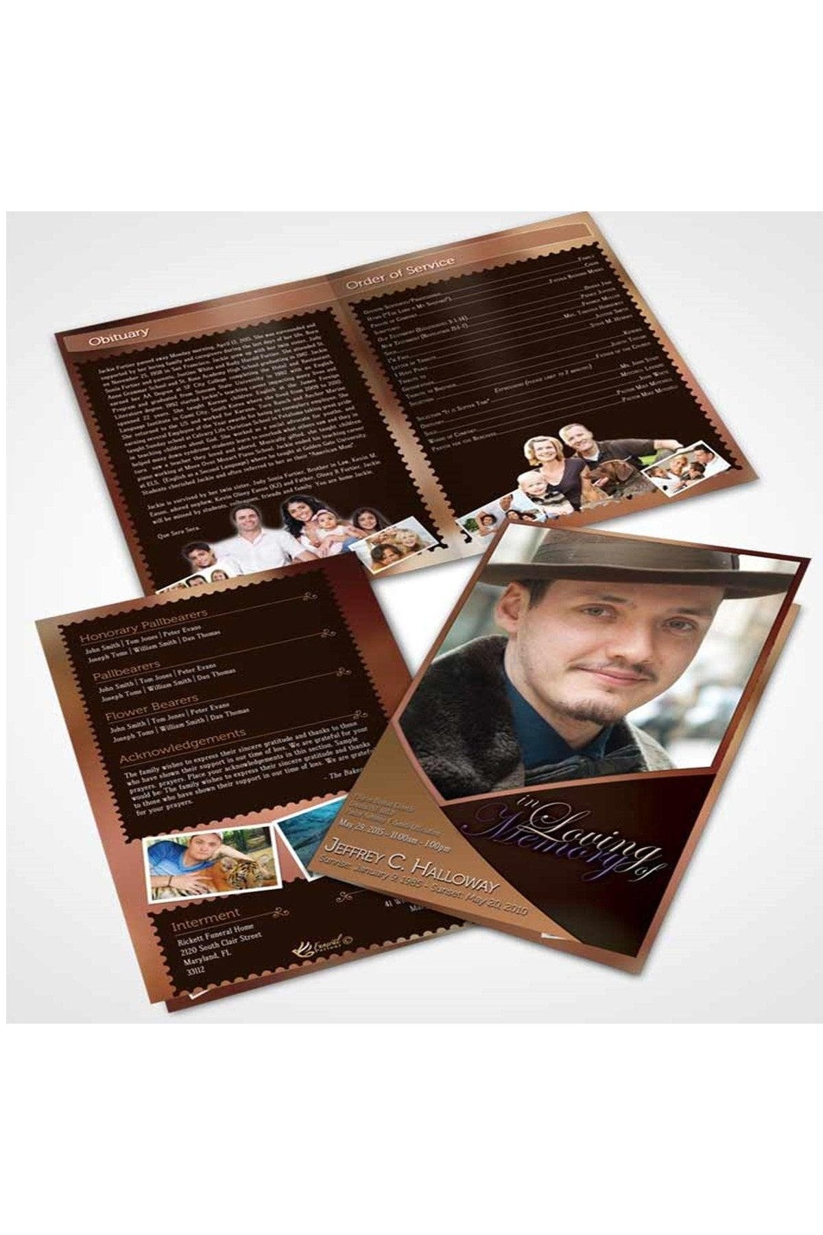 Harmony Collection Colors Obituaries - 4 and 8 Pages Bifold- 8.5x11 and 11x17 is priced at 100 - Freedom Printing