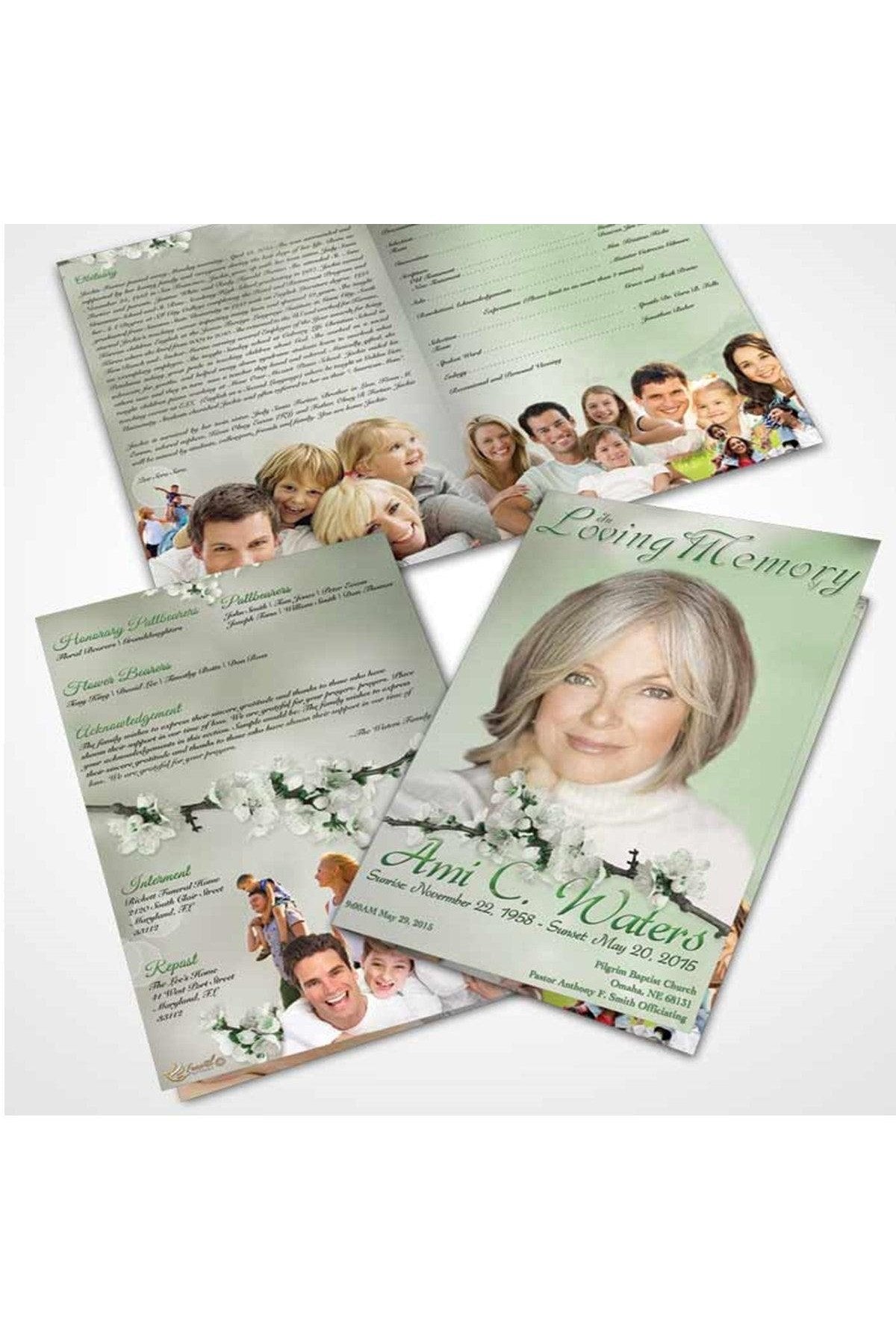 Simple Beauty Collection Colors Obituaries - 4 and 8 Pages Bifold- 8.5x11 and 11x17 is priced at.100 - Freedom Printing